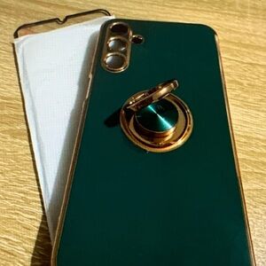 Amazon Green and Gold Phone Case with Rotating Ring
